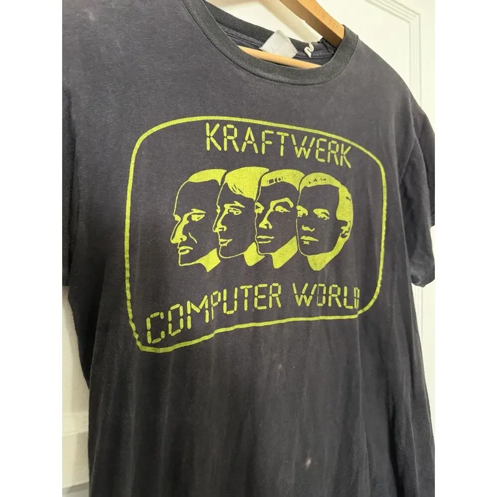 Kraftwerk Computer World Black Cotton T Shirt‎ 1981 USA Tour Vintage Original